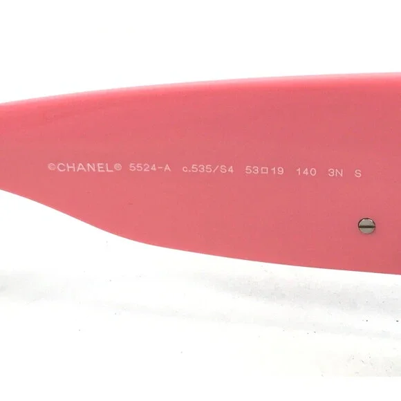 Chanel Sunglasses 5524-A c.535/S4 Black Pink Asian Fit Frames with Gray Lenses - Picture 11 of 13